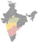 Inde • |1518/1687| • dynastie Qutb Shahi: carte